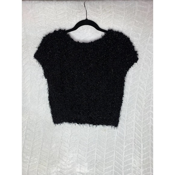 Knitted & Knotted Fuzzy Button Front Crop Cardigan - Picture 2 of 6